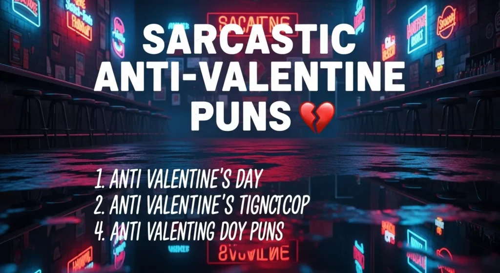 Sarcastic Anti Valentine Puns