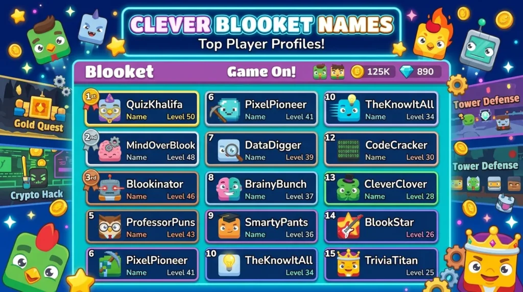 Clever Blooket Names