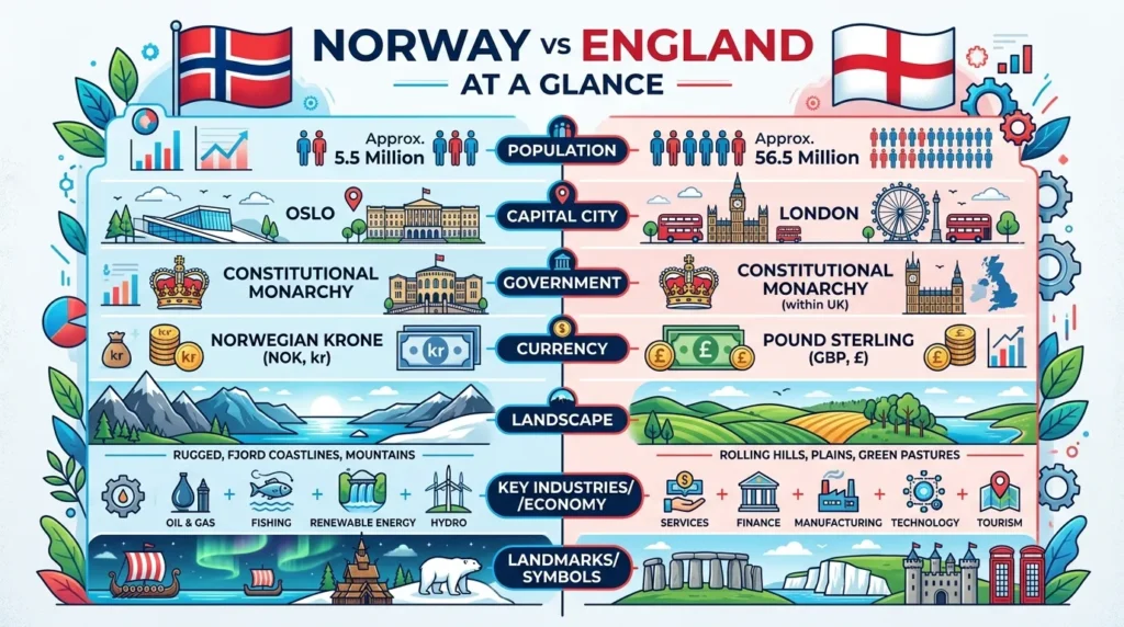 Norway vs England at a Glance