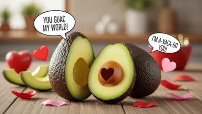 Avocado Puns Valentine’s Day