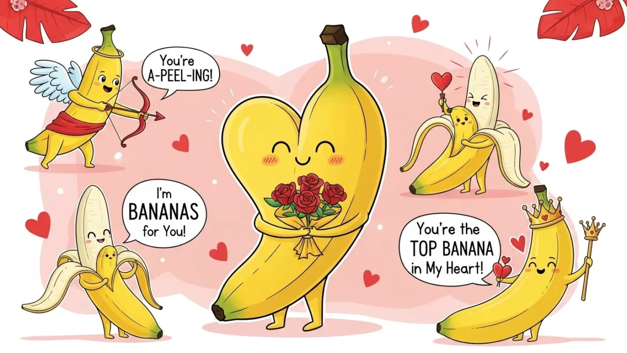 Banana Puns Valentine’s Day